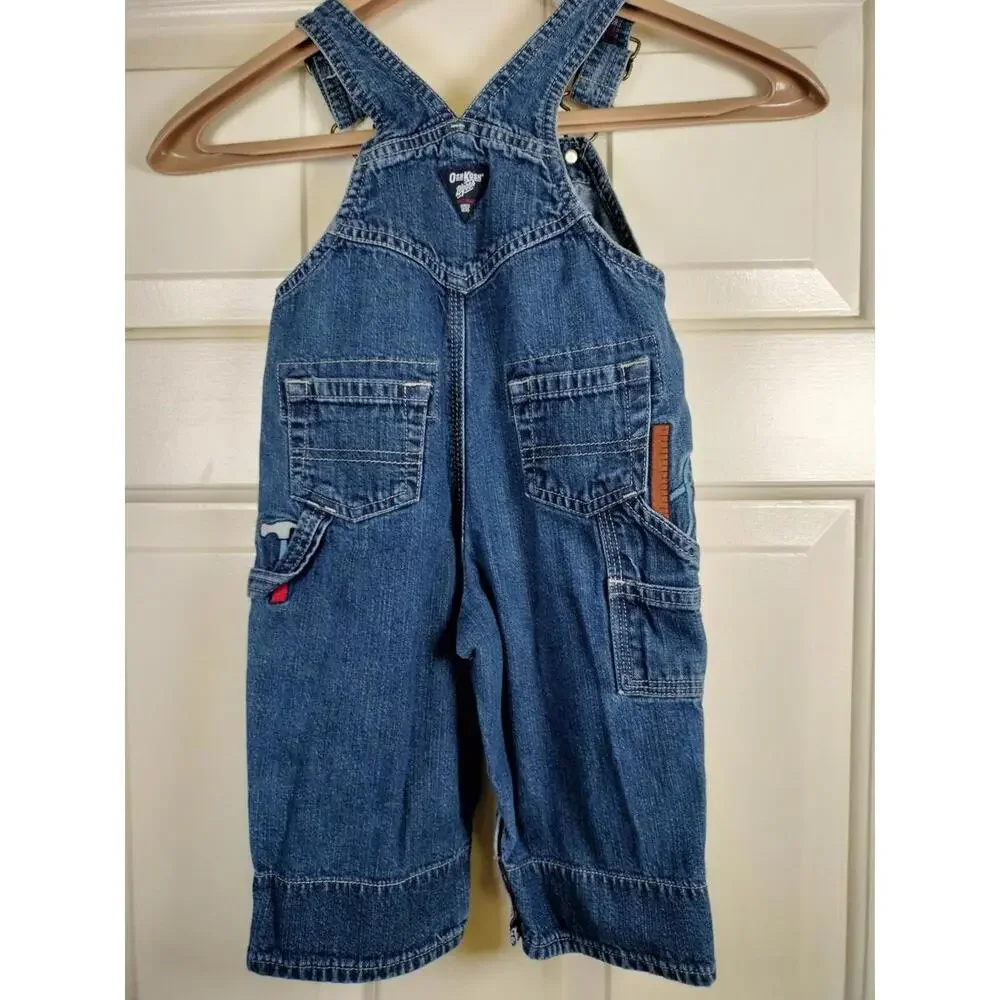 Vintage OshKosh B’Gosh Baby‎ Overalls 6-9M Vestbak Embroidered Carpenter Tools